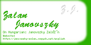 zalan janovszky business card